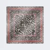 Patterned silk twill foulard, pink