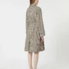 Patterned water-repellent twill trench coat, coffee Patterned water-repellent twill trench coat, coffee
