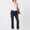 Leather s-buckle shopper bag, rust