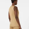 Pinstripe jacquard jersey gilet, desert Pinstripe jacquard jersey gilet, desert