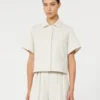 Pinstripe piqua jersey jacket, white Pinstripe piqua jersey jacket, white