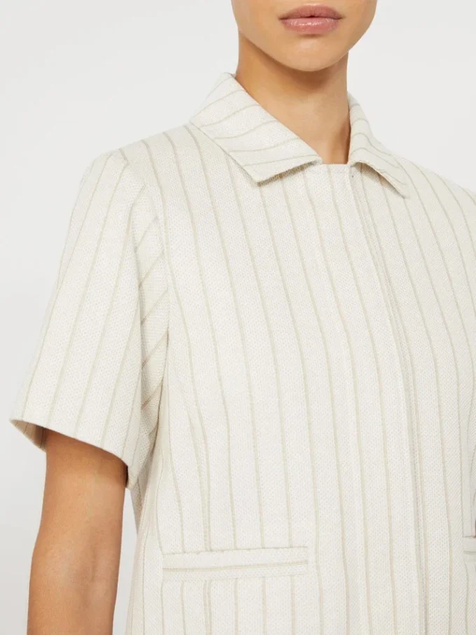 Pinstripe piqua jersey jacket, white Pinstripe piqua jersey jacket, white