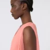 Plissa-pleated chiffon dress, pink Plissa-pleated chiffon dress, pink