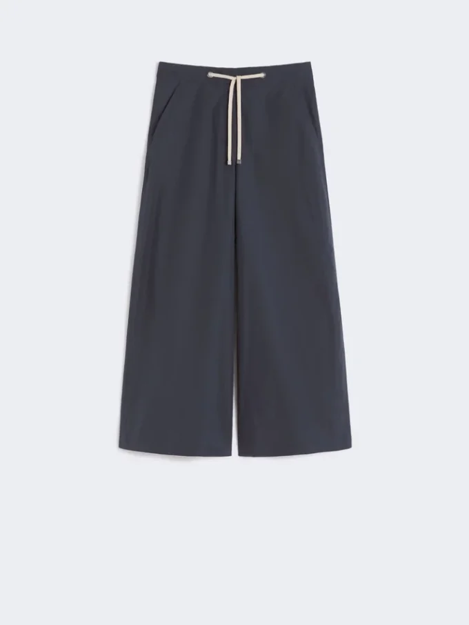 Poplin drawstring trousers, ultramarine Poplin drawstring trousers, ultramarine