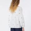Poplin shirt with embroidery, white