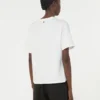 Print and embroidery-adorned jersey t-shirt, white