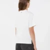 Print and embroidery-adorned jersey t-shirt, white
