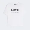 Print and embroidery-adorned jersey t-shirt, white