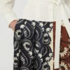 Printed cotton and twill shirt dress, white Printed cotton and twill shirt dress, white