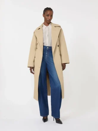 Printed crepe de chine shirt, camel
