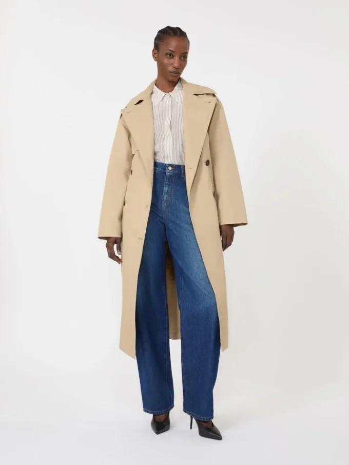 Printed crepe de chine shirt, camel