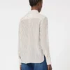 Printed crepe de chine shirt, camel