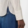 Printed crepe de chine shirt, camel