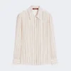Printed crepe de chine shirt, pink