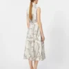 Printed mikado shirt dress, ivory Printed mikado shirt dress, ivory