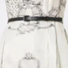 Printed mikado shirt dress, ivory Printed mikado shirt dress, ivory
