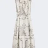 Printed mikado shirt dress, ivory Printed mikado shirt dress, ivory