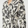 Printed poplin dress, beige Printed poplin dress, beige