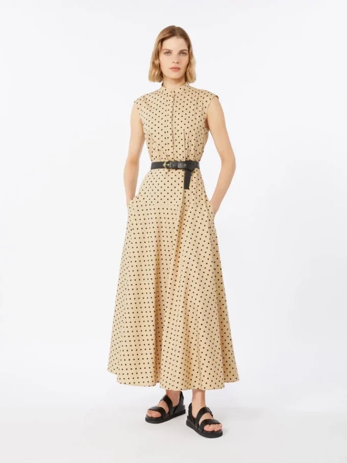 Printed poplin shirt dress, colonial