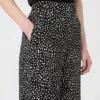 Printed sabla trousers, black