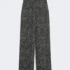 Printed sabla trousers, black
