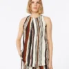 Printed silk crepe de chine top, brick red