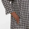 Printed silk dress, black