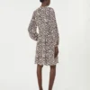 Printed silk dress, pink