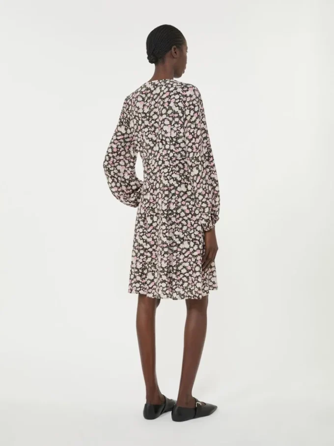 Printed silk dress, pink