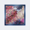 Printed silk foulard, midnightblue