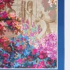 Printed silk foulard, midnightblue