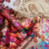 Printed silk foulard, midnightblue