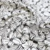 Printed silk foulard, optical white