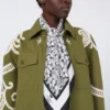 Printed silk foulard, optical white