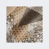 Printed silk oversized scarf, beige