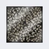Printed silk oversized scarf, black