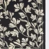 Printed silk oversized scarf, black