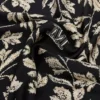 Printed silk oversized scarf, black