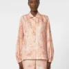 Printed silk shirt, pink Printed silk shirt, pink