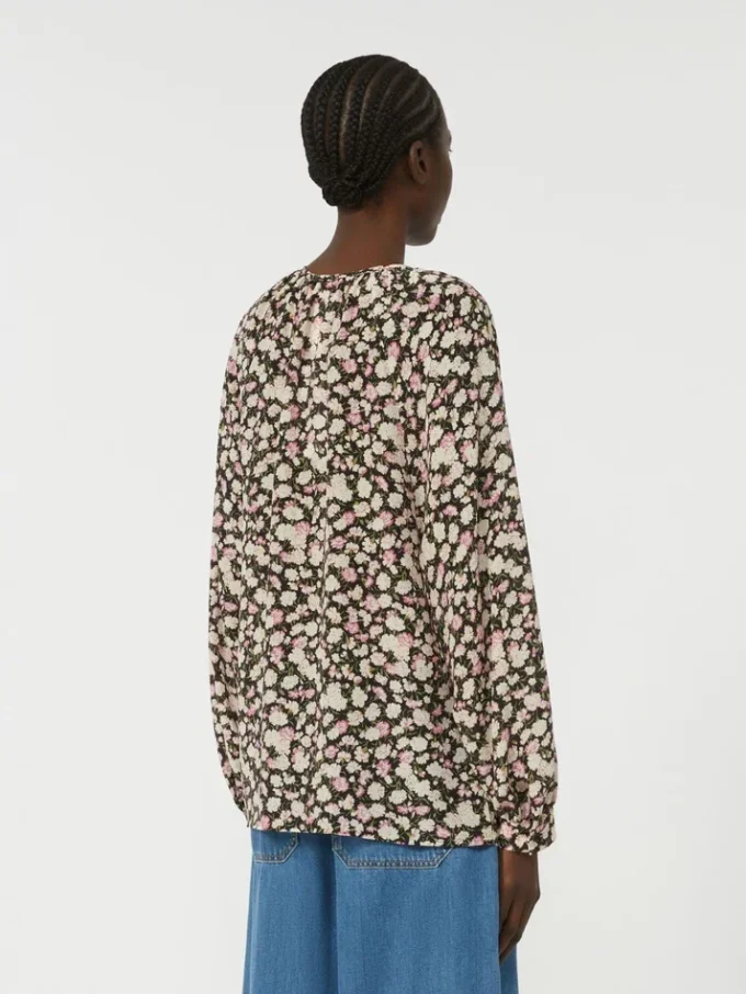 Printed silk shirt, pink Printed silk shirt, pink