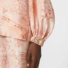 Printed silk shirt, pink Printed silk shirt, pink