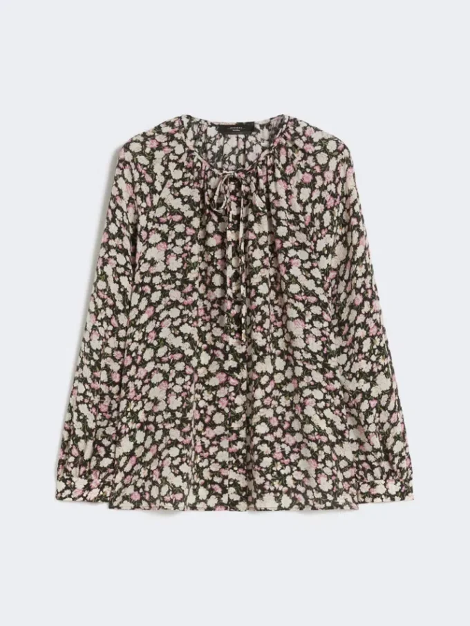 Printed silk shirt, pink Printed silk shirt, pink