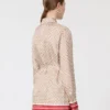 Printed silk shirt, red