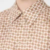 Printed silk shirt, red