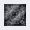 Printed silk square foulard, midnightblue
