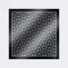 Printed silk square foulard, navy