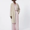Printed silk trousers, pink