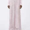 Printed silk trousers, pink