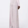 Printed silk trousers, pink