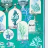Printed silk twill oversized scarf, green